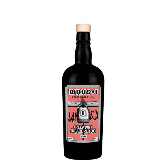 Warehouse #1 Overproof White Rum Trelawny Treasure Too VRW červený