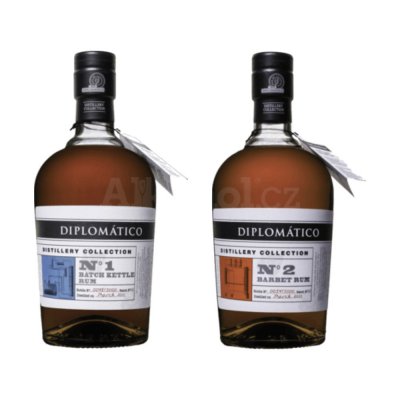 Aukce Diplomatico Distillery Collection No.1, No.2 2×0,7l 47% s podpisem