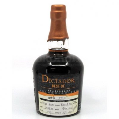 Aukce Dictador Best of 1974 Apasionado 0,7l 44%