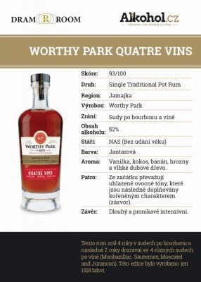 Worthy Park Quatre Vins 0,04l 52%