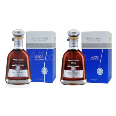 Aukce Diplomatico Single Vintage 2001 43% & 2002 43% 2×0,7l GB L.E. - AQ-624, AR-690