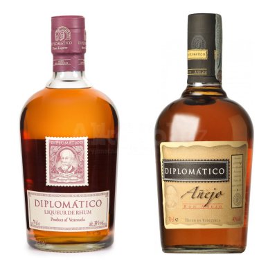 Aukce Diplomatico Liqueur de Rhum & Aňejo 7y 2×0,7l