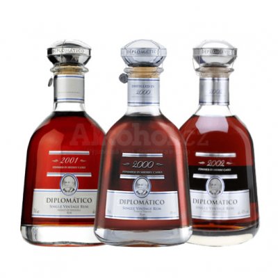 Aukce Diplomatico Single Vintage 2000, 2001 a 2002 3×0,7l 43%