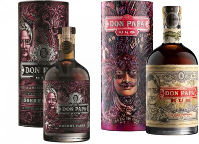 Aukce Don Papa Sherry Casks & Masskara Art Tuba 2×0,7l GB L.E.
