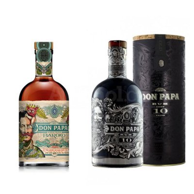 Aukce Don Papa 10y & Baroko 2×0,7l L.E.