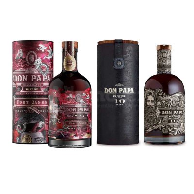 Aukce Don Papa 10y & Port Casks 7y 2×0,7l