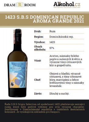 S.B.S Dominican Republic Aroma Grande 0,04l 57%