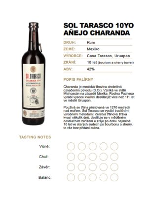 Sol Tarasco Charanda Aňejo 0,04l 42%